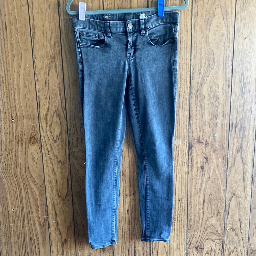 J. Crew Black Toothpick Jeans Sleek Fit